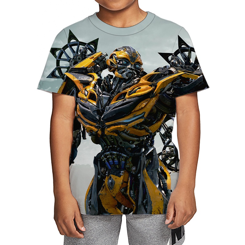Áo Thun In Hình Transformers Optimus Prime Dành Cho Bé Trai 3-13 Tuổi
