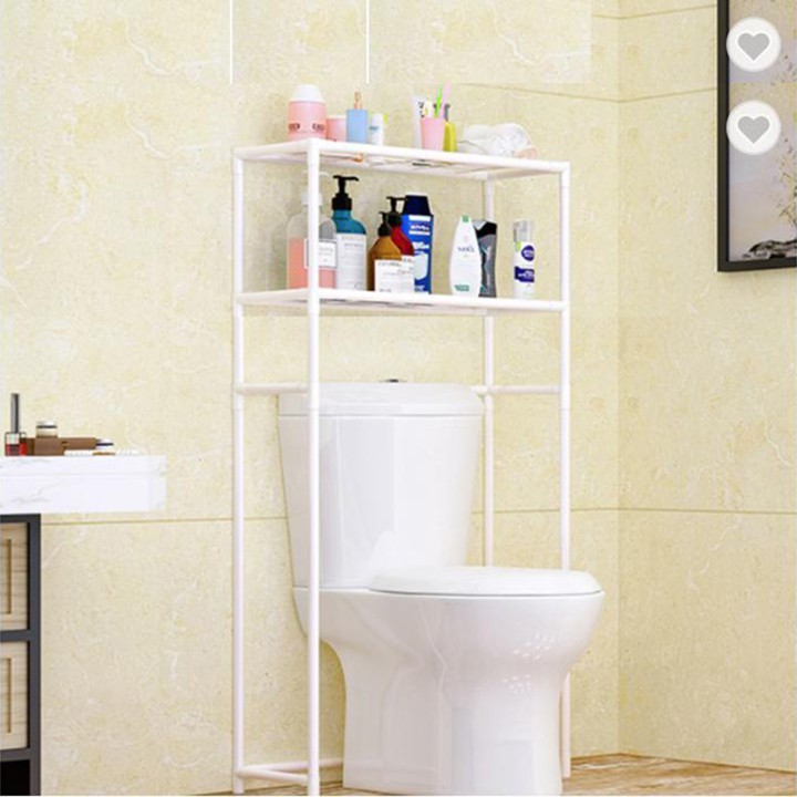 Kệ trên bồn cầu toilet để đồ đa năng 2 tầng kim loại lắp ghép