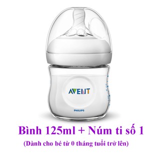 (Sản xuất tại Anh) Bình sữa Philips Avent Natural 125ml , 260ml