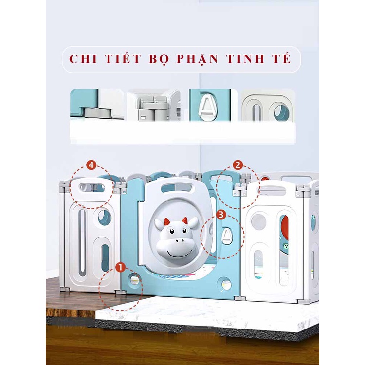 QUÂY CŨI NHỰA, QUÂY BÓNG CAO CẤP  - Quây Cũi Gấp Gọn Tặng Kèm Thảm + 100 bóng