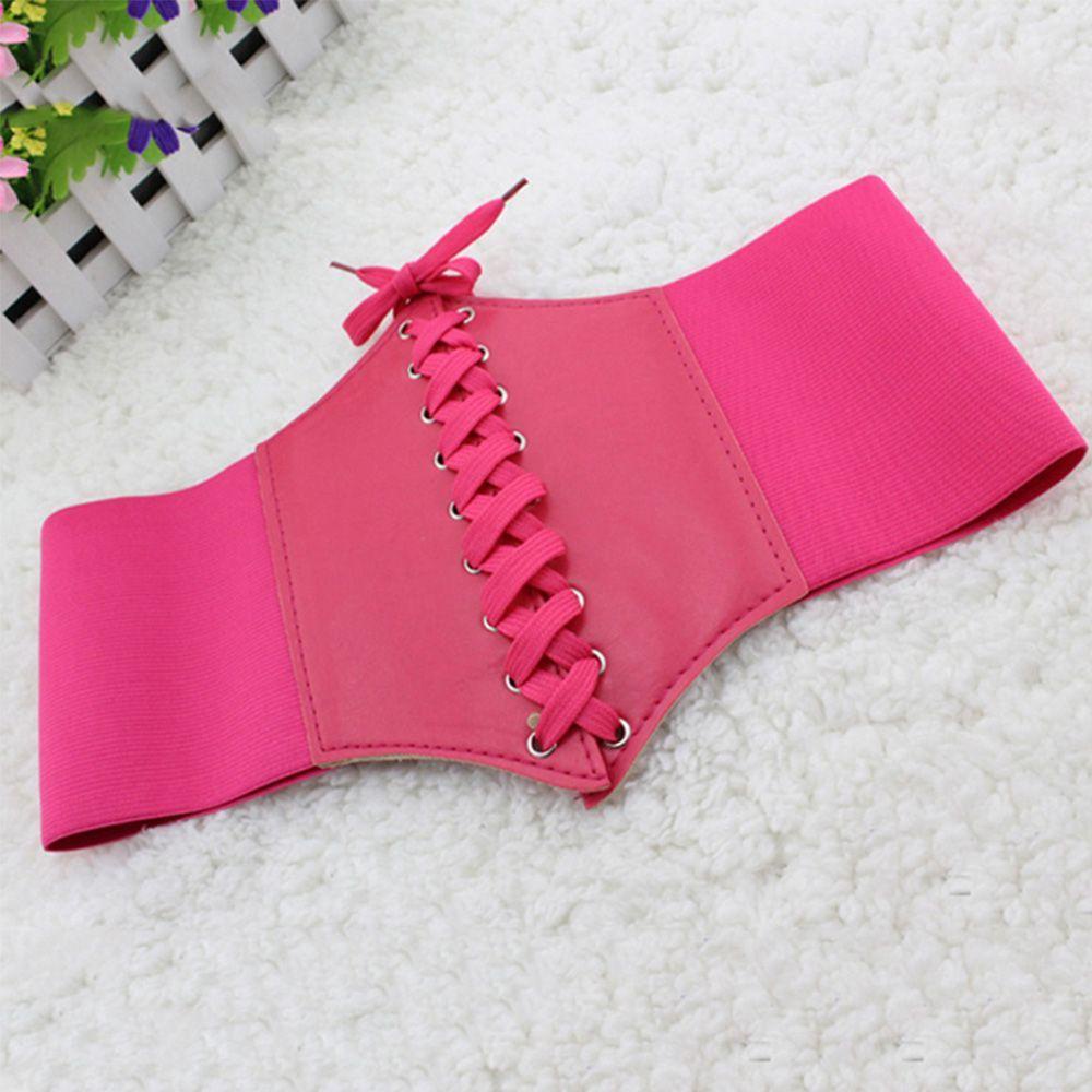 1 Thắt Lưng Giả Da Dáng Mỏng Co Giãn Thời Trang Cho Nữ