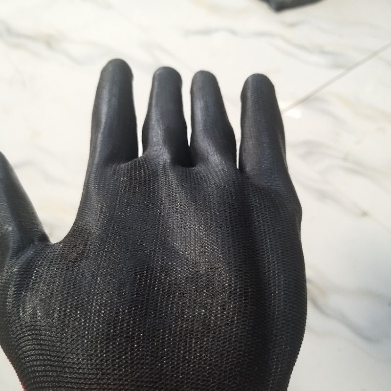 Găng tay bảo hộ lao động tráng nhựa đen