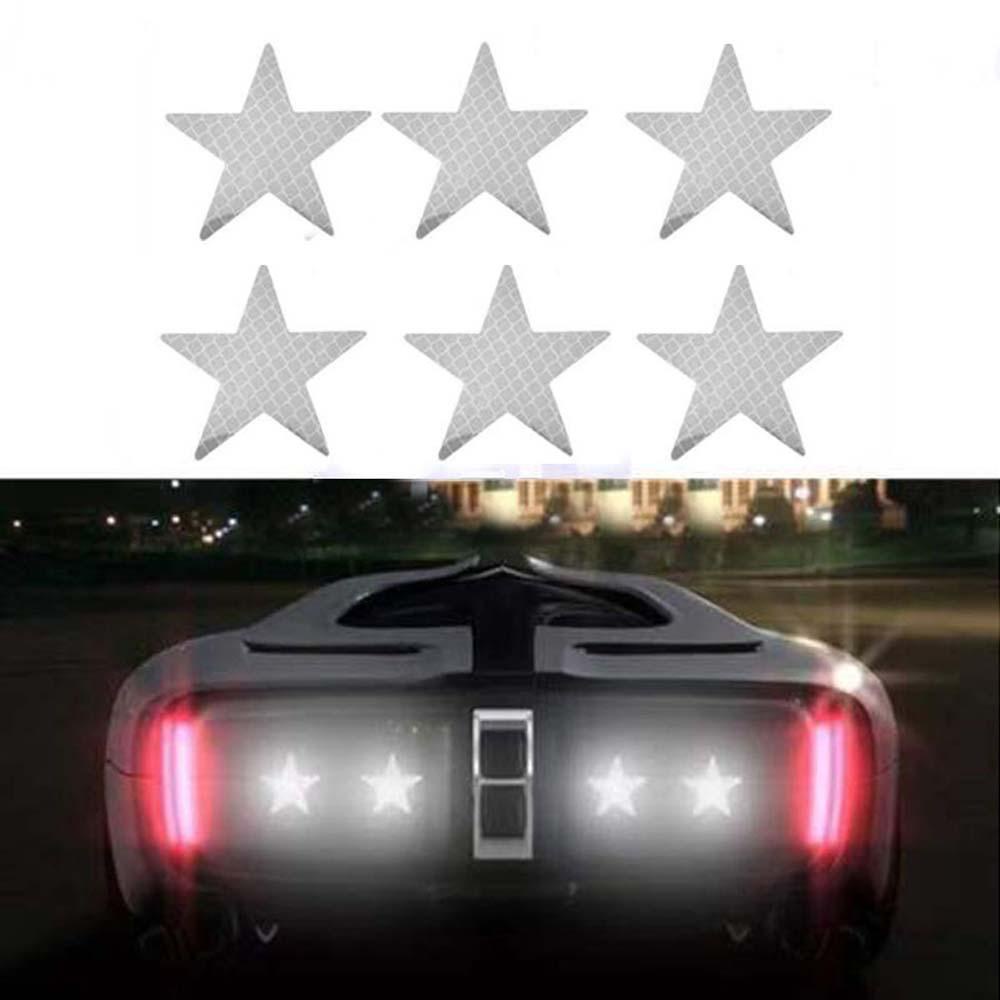 Miếng Dán Phản Quang Đa Năng Hình Ngôi Sao Năm Cánh Trang Trí Xe Hơi