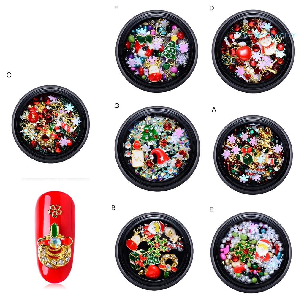 Phụ Kiện Trang Trí Móng Nghệ Thuật Tạo Hiệu Ứng 3D Chủ Đề Giáng Sinh