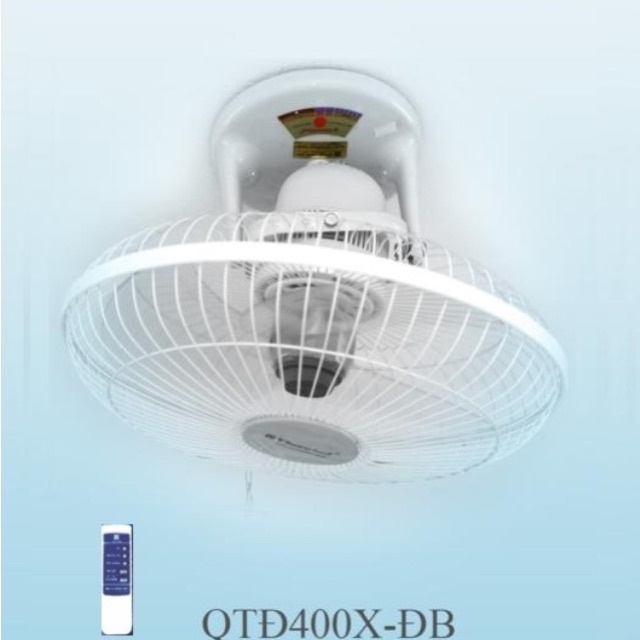 Quạt điện treo trần đảo điện cơ thống nhất Vinawind QTĐ400X-ĐB điều khiển từ xa nhỏ gọn tiện lợi