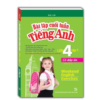 Sách - Combo 2c sách Bài Tập Cuối Tuần Tiếng Anh Lớp 4 (tập 1 + tập 2) mt