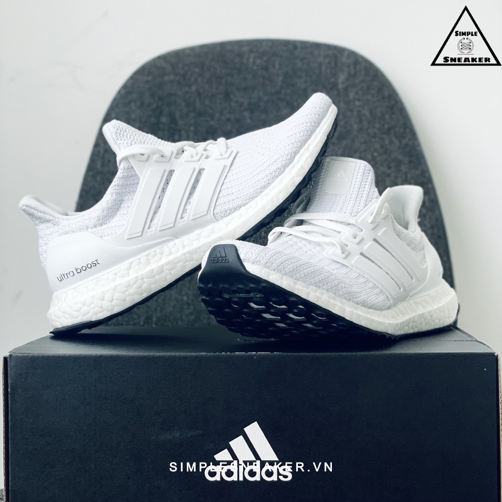 Giày Sneaker Nữ Adidas 🔥FREESHIP🔥Giày Chạy Bộ Adidas Chính Hãng - Adidas Ultraboost 4.0 Trắng Triple White Chuẩn Auth
