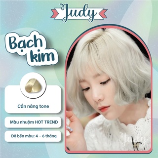Thuốc nhuộm tóc màu Bạch kim + tặng kèm trợ nhuộm |JUDY HAIR