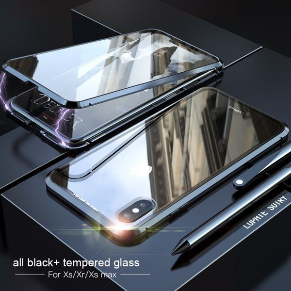 Ốp điện thoại khung kim loại từ tính bao phủ 360° cho iPhone 7 6S Plus XS MAX XR 8 | BigBuy360 - bigbuy360.vn