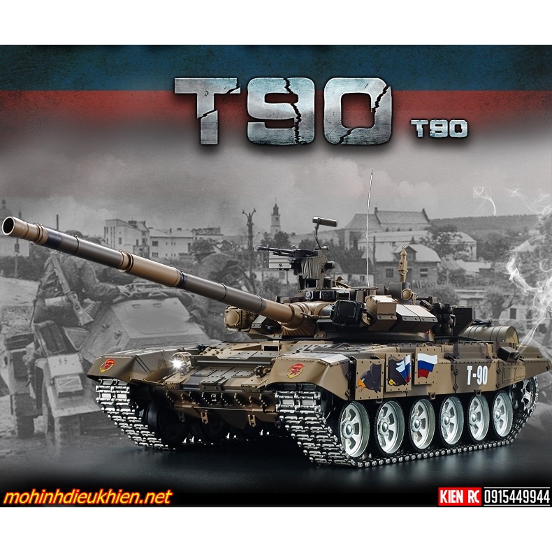 XE TANK MÔ HÌNH ĐIỀU KHIỂN T90   PHIÊN BẢN PRO