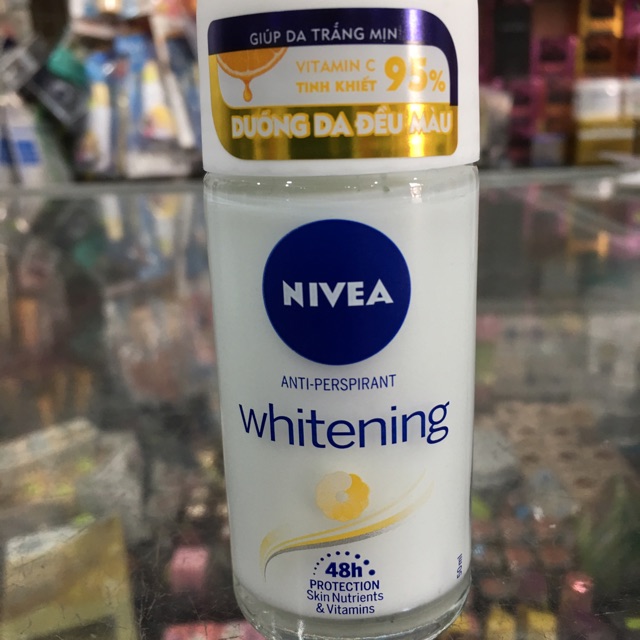 Lăn Khử Mùi Nữ Nivea Whitening Trắng Mịn 50ml