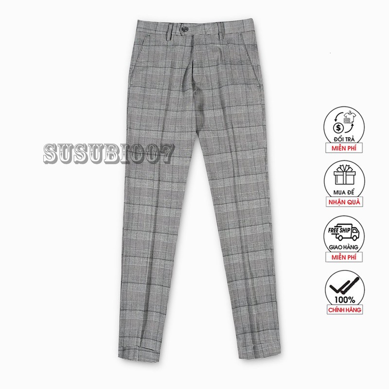 Quần tây nam kẻ sọc caro phong cách trẻ trung