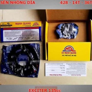 Sên nhông dĩa xe máy Exciter 135cc hàng chính hãng Mạnh Quang