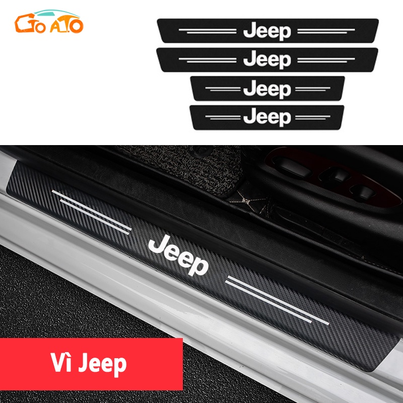 GTIOATO 4 Chiếc Sợi Carbon Dán Cửa ô Tô Miếng Dán Xe DáN ChốNg XưỚC Ô Tô Bảo Vệ Cửa ô Tô Phụ KiệN Ô Tô Cho Jeep Wrangler Cherokee Gladiator RAM TRX 150