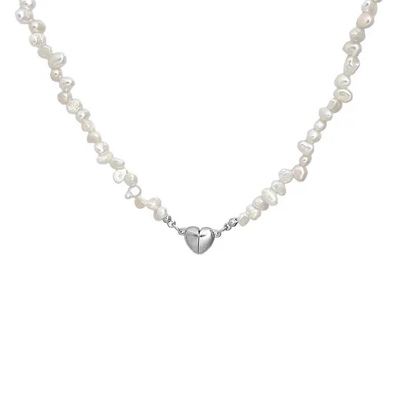 Vòng cổ đính hạt trái tim phong cách hàn quốc - choker đính hạt hình tim