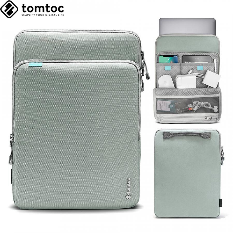 Túi Chống Sốc TOMTOC Premium Macbook/Laptop H13 Màu Xám Xanh