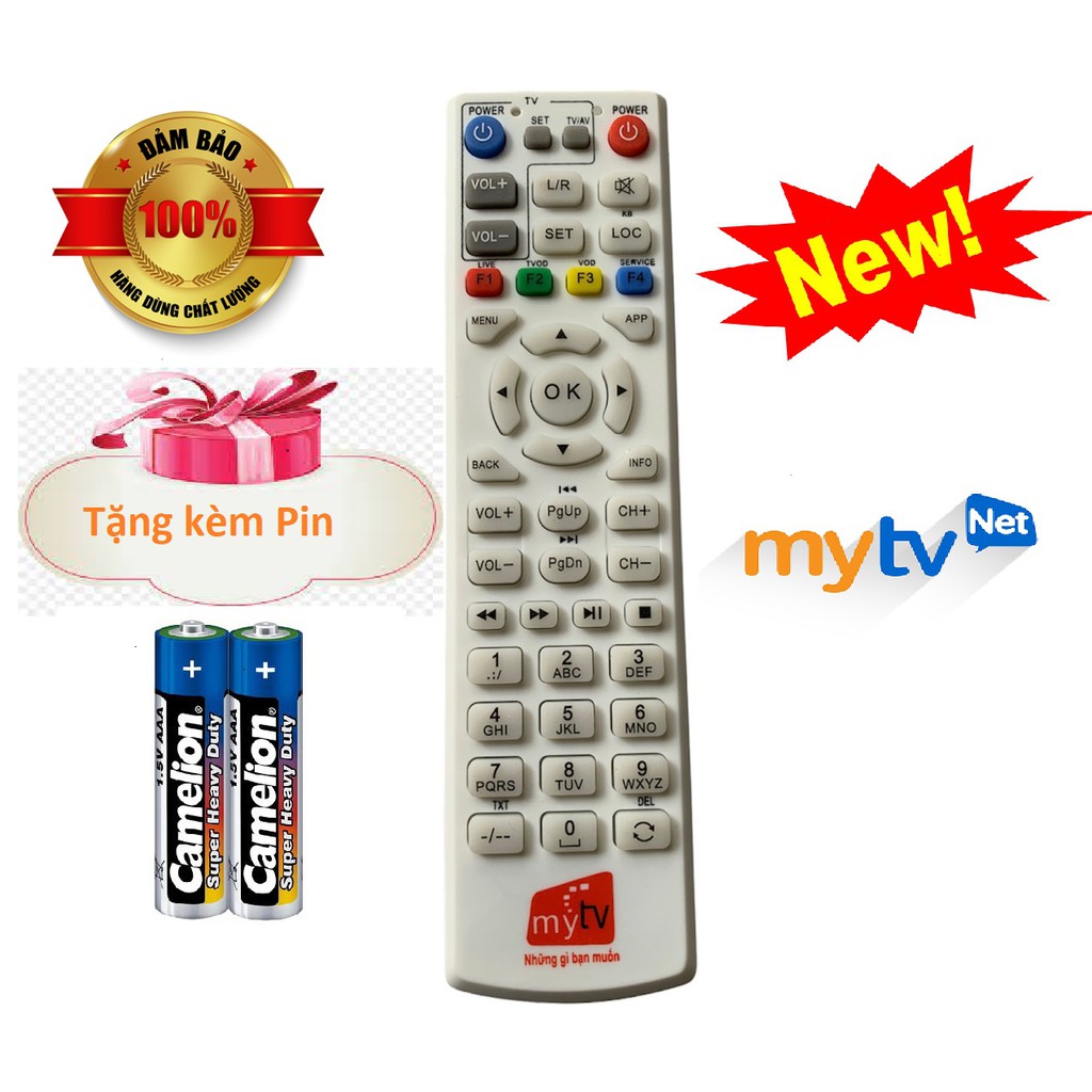 LSĐT. Điều khiển đầu thu myTV - Hàng tốt, tặng kèm pin