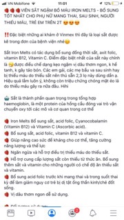 Viên sắt ngậm Iron- Melts 50v - Úc