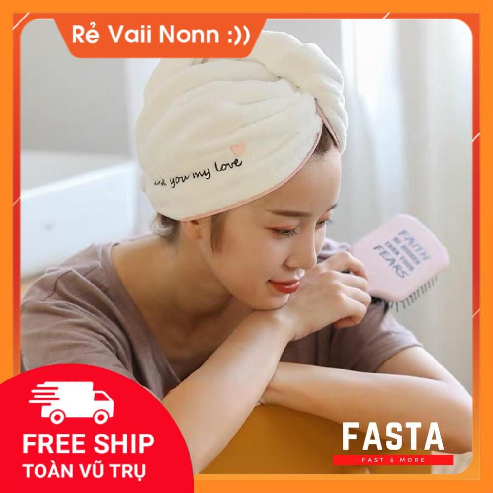 Khăn ủ tóc siêu thấm nước hàng nội địa Việt Nam, được chọn màu GDMN