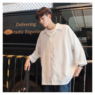 Áo Sơ Mi Oversize Tay Lỡ Unisex