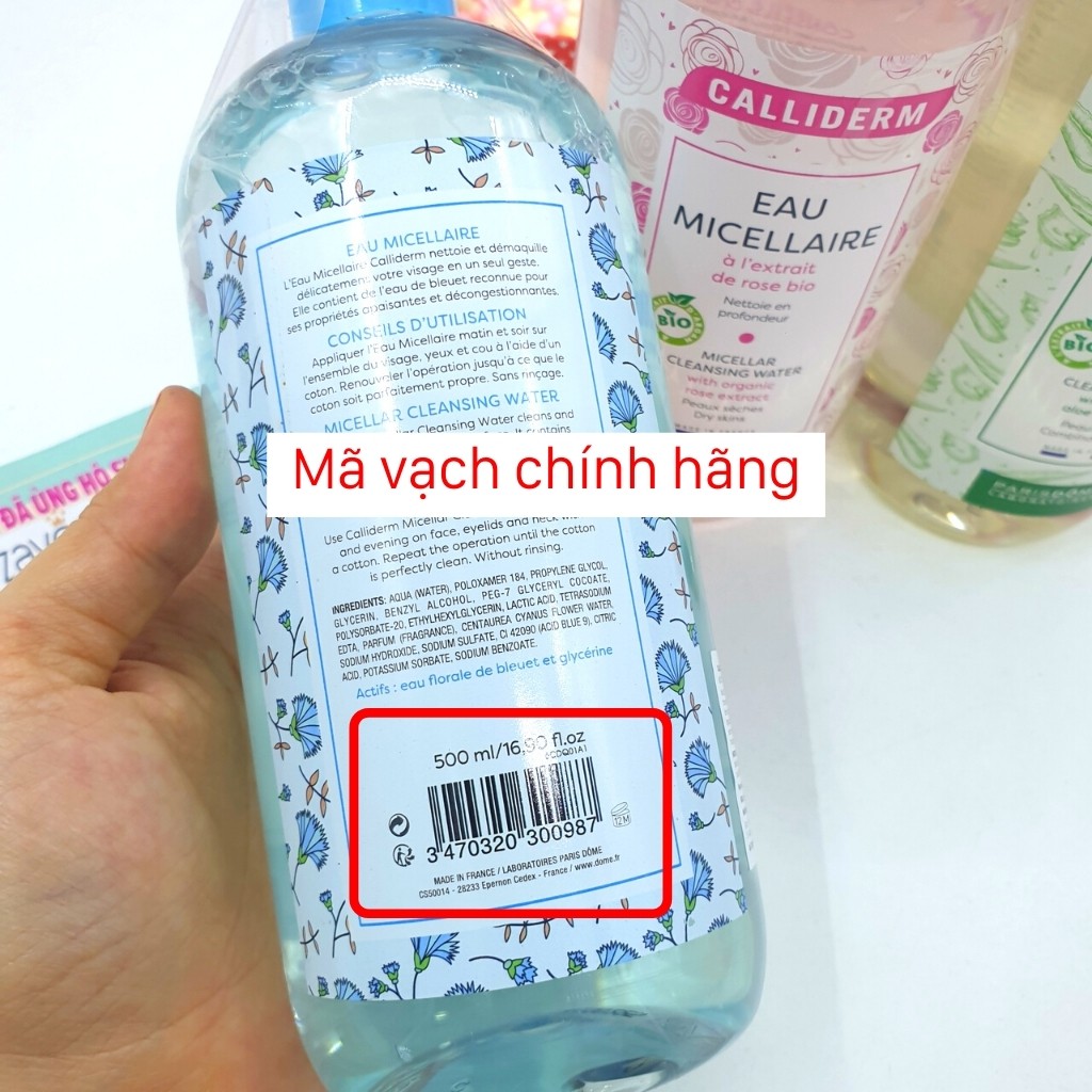 Nước Tẩy Trang CALLIDERM Eau Micellaire Làm Sạch Cân Bằng Da ( 500ml )