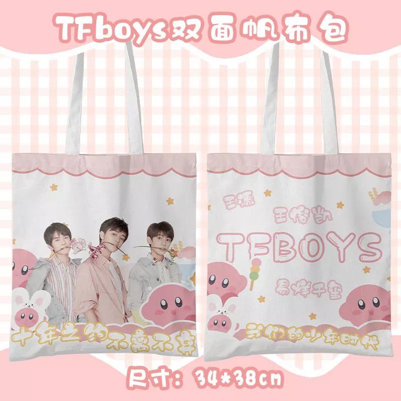 Túi Xách canvas In Hình Nhóm Nhạc Tfboys Thời Trang Cho Nữ