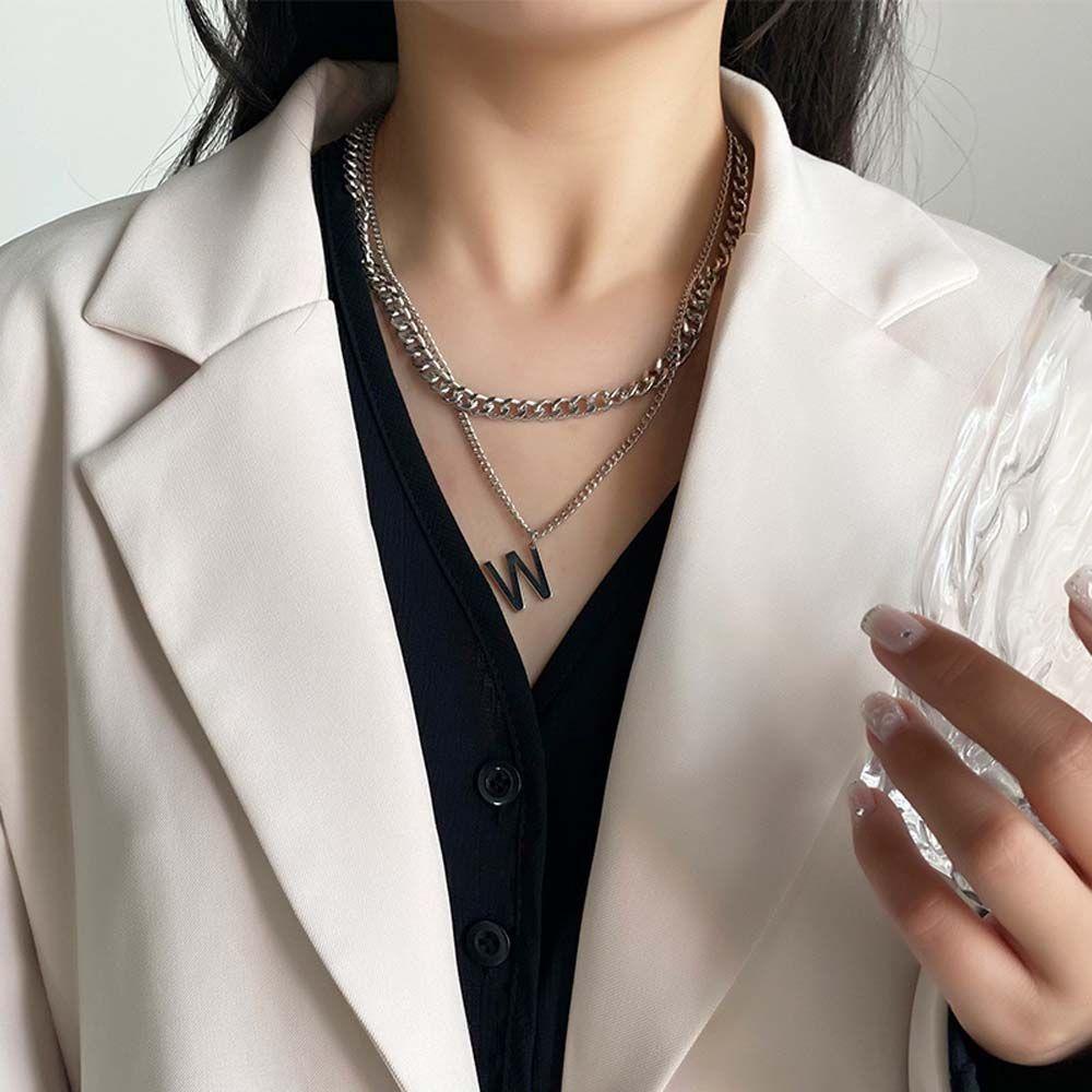 AROMA Vòng cổ Hai Lớp Phong Cách Hàn Quốc Cho Cặp Đôi