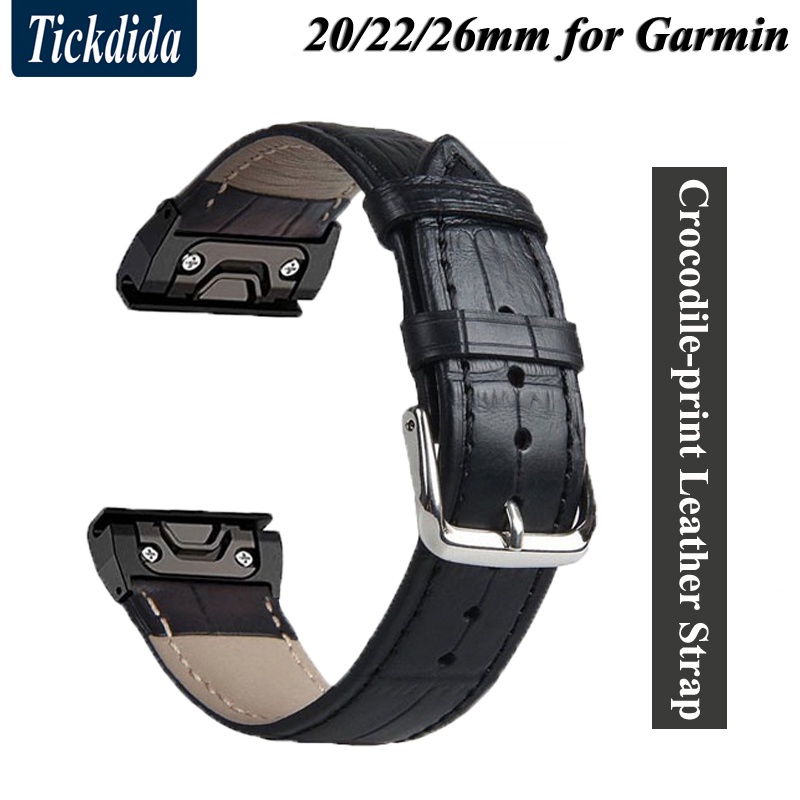 Dây Đeo Giả Da Cá Sấu Cho Đồng Hồ Garmin Fenix 7X Fenix 7 / Fenix 6X Pro 6 5 Plus 22mm 26mm