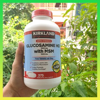 Viên uống Kirkland Signature Glucosamin HCL 1500mg With MSM 1500mg 375 viên