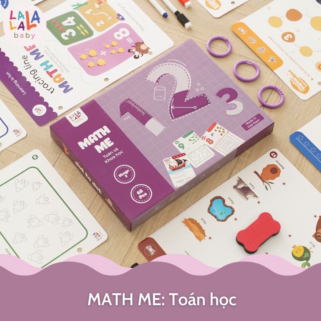 Bảng Tập Vẽ Thông Minh Lalababy Cho Bé Xóa Được, Học Liệu Giáo Dục Sớm - 68 Trang