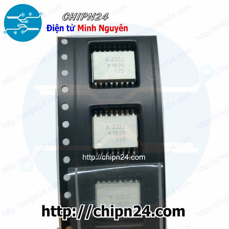 [1 CON] (SOP) IC Dán A332J SOP-16 Trắng (SMD) (HCPL-332J HCPL-A332J ACPL-332 A332)