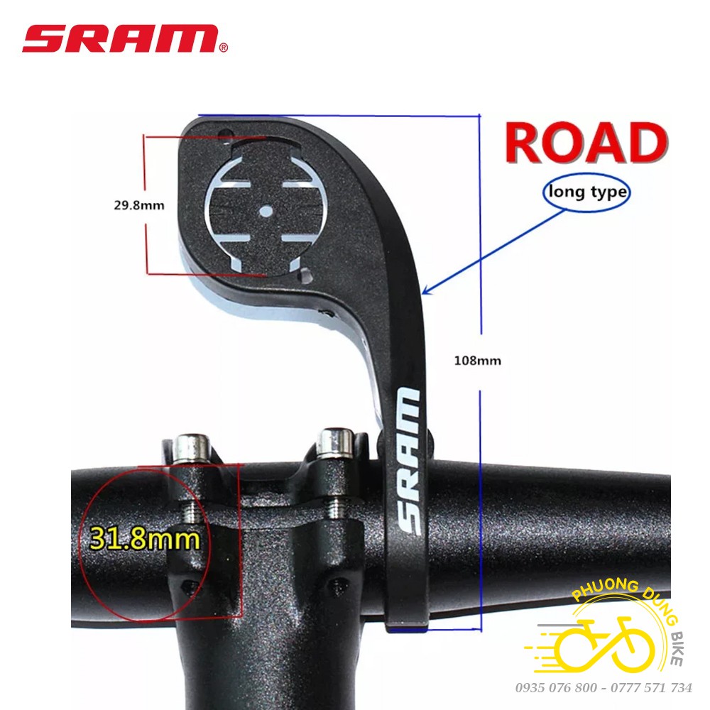 Giá pas gắn đồng hồ xe đạp Garmin, iGPSPORT - Nhãn hiệu SRAM