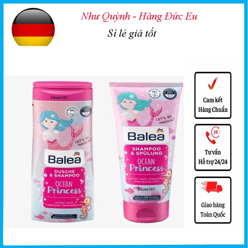 Dầu gội xả , sữa tắm gội Balea Princess ( 2 in 1) Hàng Đức