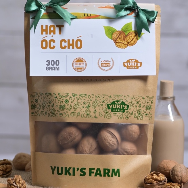 Hạt Óc Chó YUKI FARM gói 300gam - Hạt Dinh Dưỡng Sấy Khô Organic Cho Bà Bầu, Trẻ Em, Hỗ Trợ Ăn Kiêng, Giảm Cân