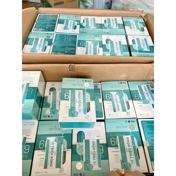 Viên uống trắng da glutathione 600mg chính hãng