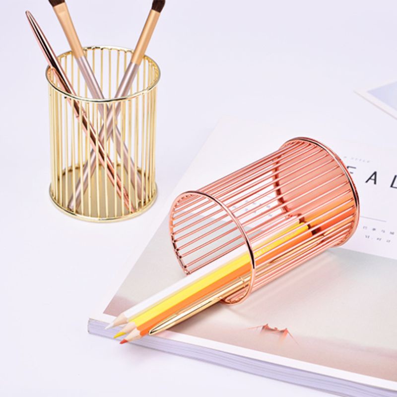 Giá Đỡ Cọ Trang Điểm Hình Trụ Tròn Tiện Dụng