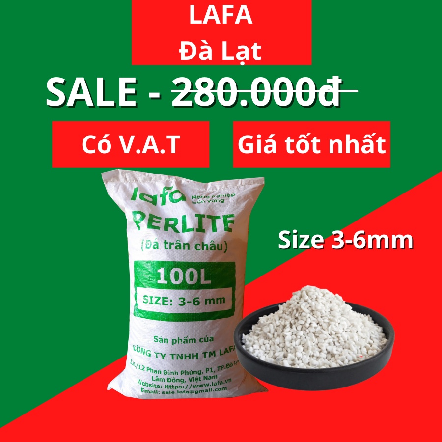 Đá perlite đá trân châu LAFA trồng cây sen đá, hoa kiểng 1 bao lớn (60*100cm) đá nhẹ, tơi xốp sử dụng làm vườn