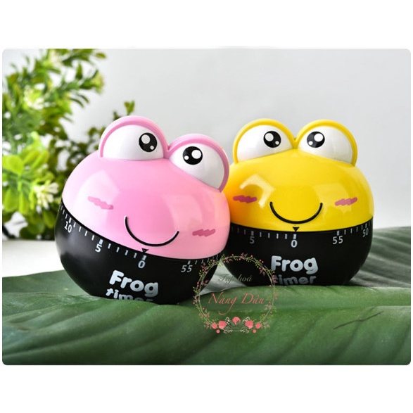 Đồng hồ hẹn giờ nấu ăn - báo thức - giờ đếm ngược cơ học - hình Ếch dễ thương