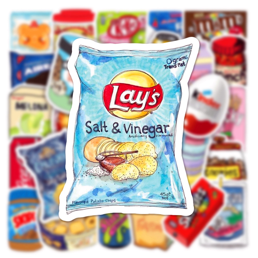 Bộ 50 Miếng Dán Trang Trí Chống Thấm Nước Họa Tiết Graffiti Cho Xe Đạp