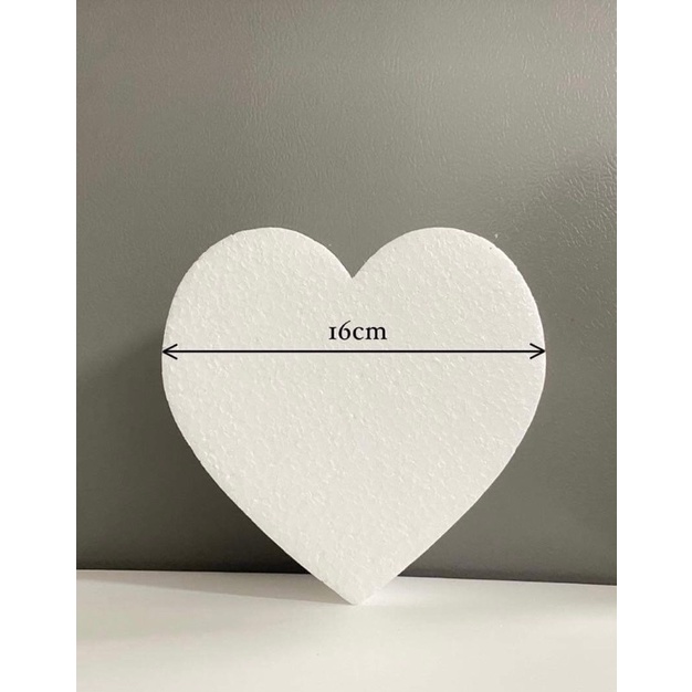 Mút xốp hình tim 16cm (cao 8cm)