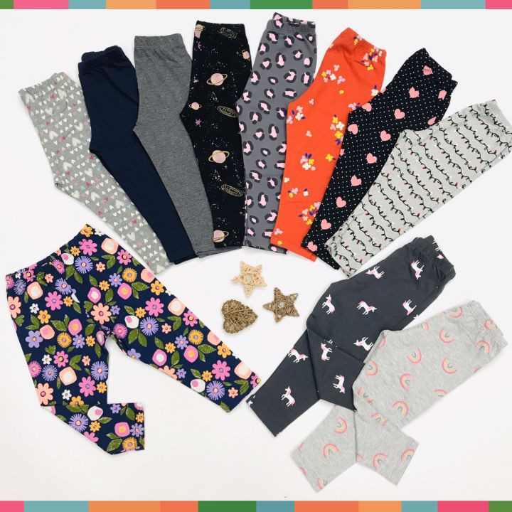Quần legging bé gái, quần legging cho bé chất cotton mềm mát, size 5-8 tuổi - SUNKIDS