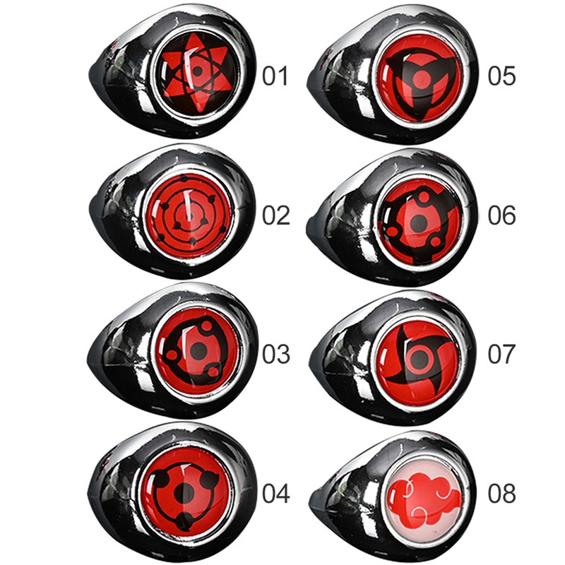 Nhẫn mặt kính vạn hoa hóa trang nhân vật Uchiha Itachi Trong Naruto độc lạ