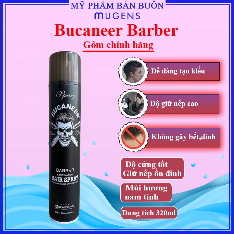 Gôm keo xịt giữ cứng nếp tóc BARBER | Giữ cứng nếp tóc lâu nhất MN30
