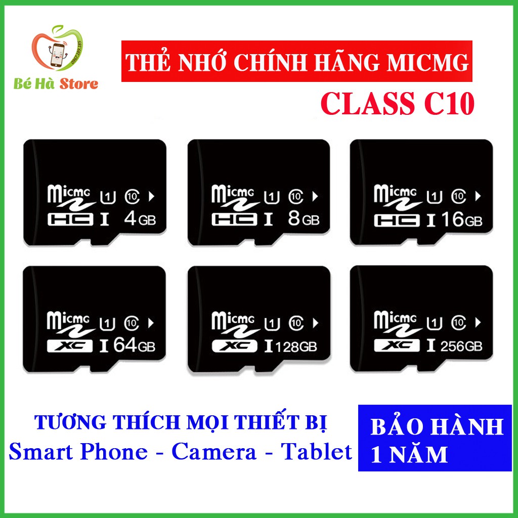 Thẻ Nhớ TF MicroSD Class C10 128GB/64GB/32GB/16GB Chính Hãng Mingzuan- Chất lượng cao - Bảo hành 12 tháng