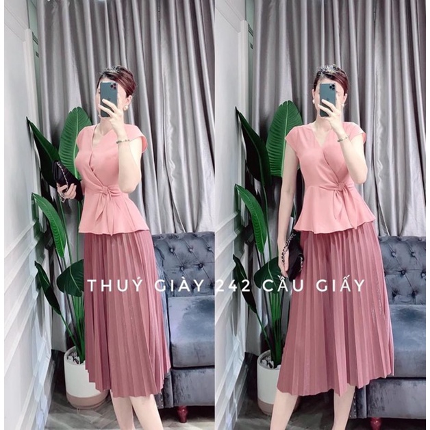 Chân váy dập ly - KÈM ĐAI - kiểu dáng basic trẻ trung cho bạn nữ