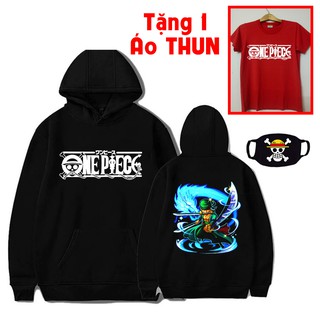 [KM Khủng ] Mua áo hoodie Zoro One Piece tặng kèm áo thun bịt mặt one piece