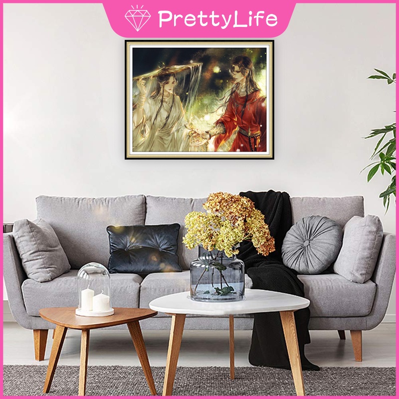 Bộ Tranh Đính Đá 5D Tự Làm Hình Thiên Công Hoạt Hình 30x40/40x50/50x60CM