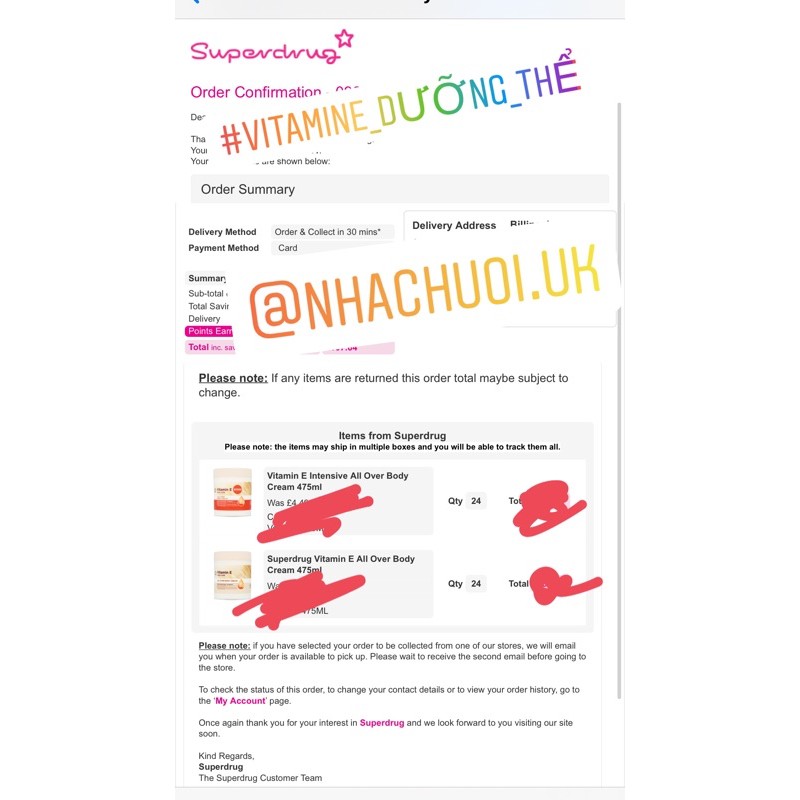 Dưỡng thể toàn thân cấp ẩm Vitamin E sản xuất tại Anh kem trắng all over body cream | BigBuy360 - bigbuy360.vn