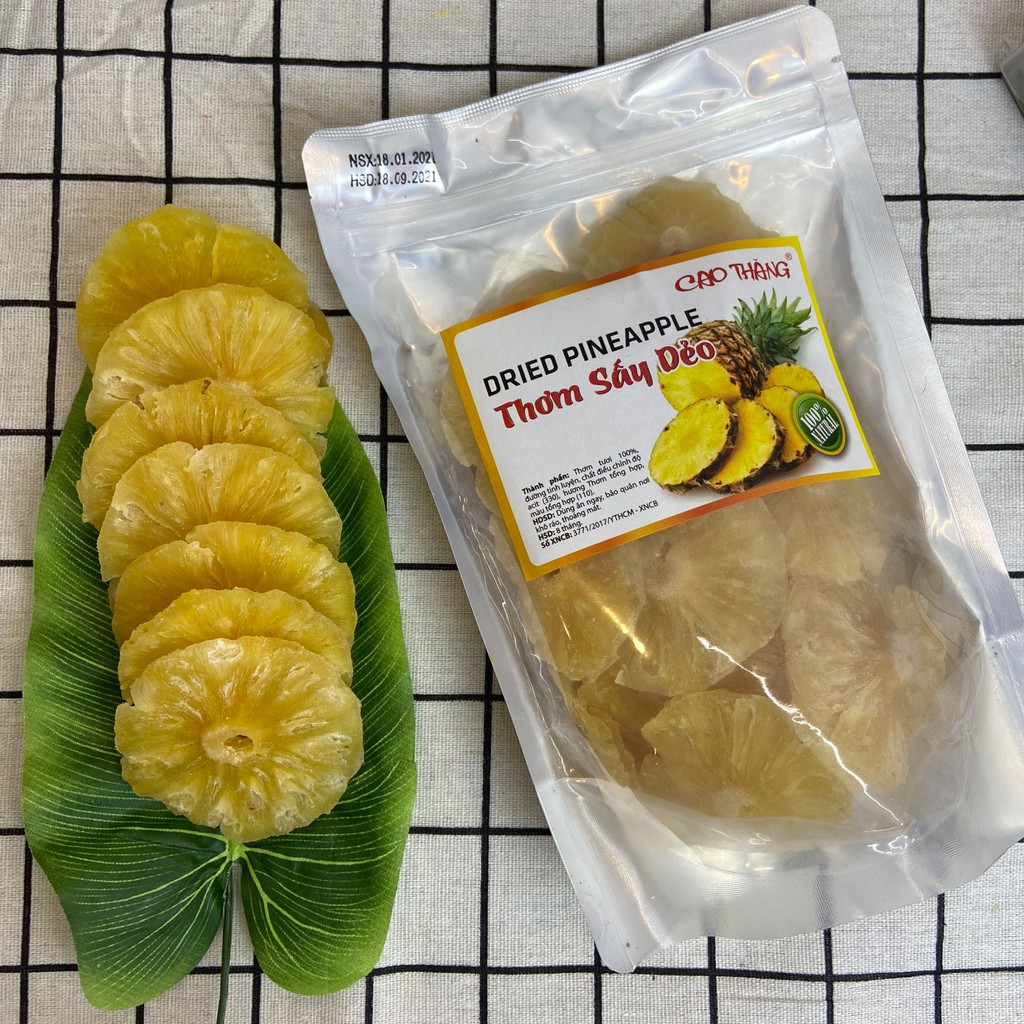 Dứa Sấy Dẻo Thơm Lừng, Ngon Ngọt - Chuẩn Đà Lạt - Túi 500gr - Bách Hóa Xanh