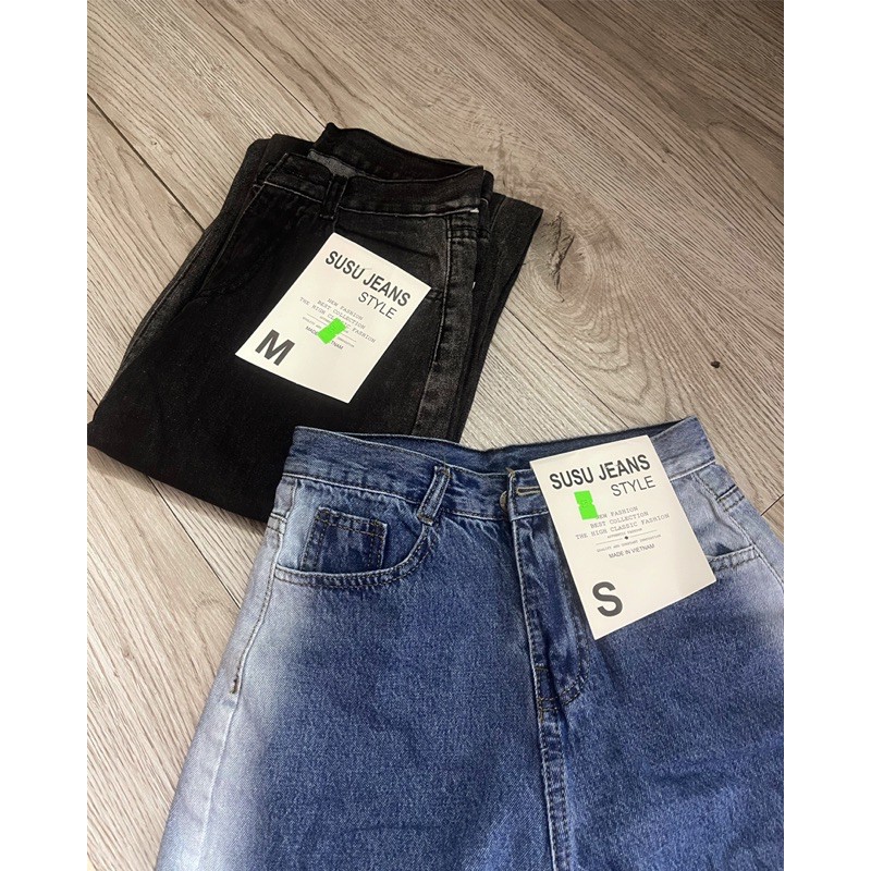 QUẦN JEAN SỌC SÁNG CẠP CAO khách note size
